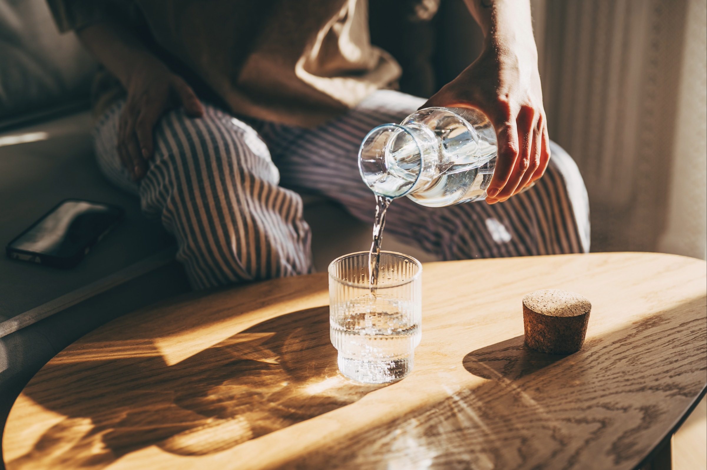 Person pouring water