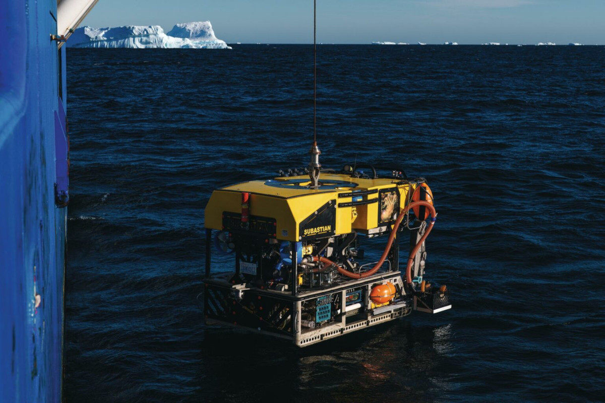 The Schmidt Ocean Institute team used a Remotely Operated Vehicle (ROV) known as SuBastian to study the seafloor beneath the broken ice shelf