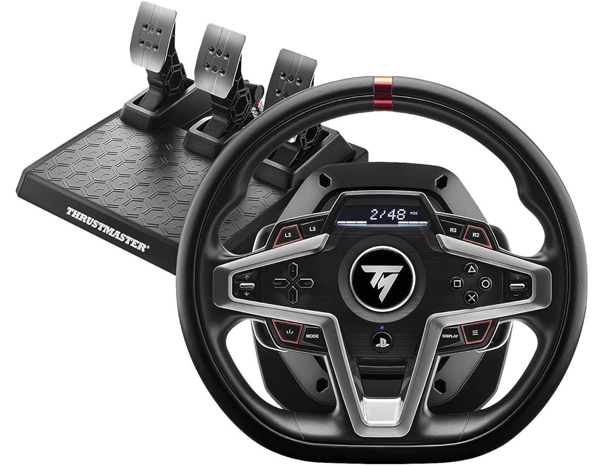 The Thrustmaster T248R racing wheel and pedals