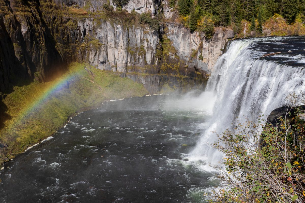 Mesa falls on Henrys Fork river. Idaho. USA