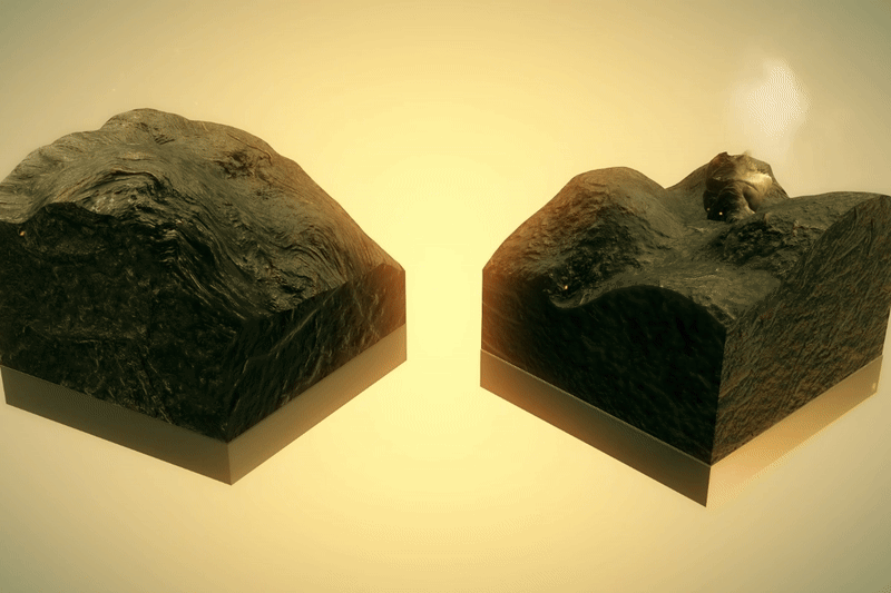 Volcanic mud filled the room of scrolls, carbonising their papyrus layers