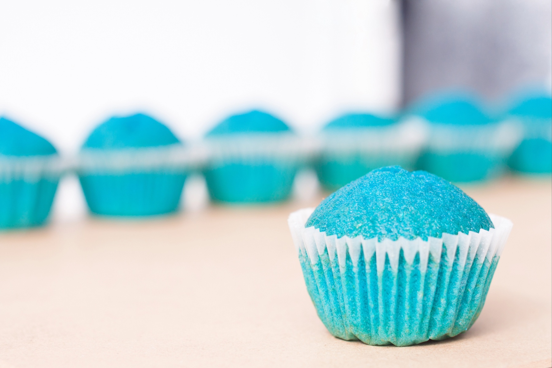 Bright blue muffins