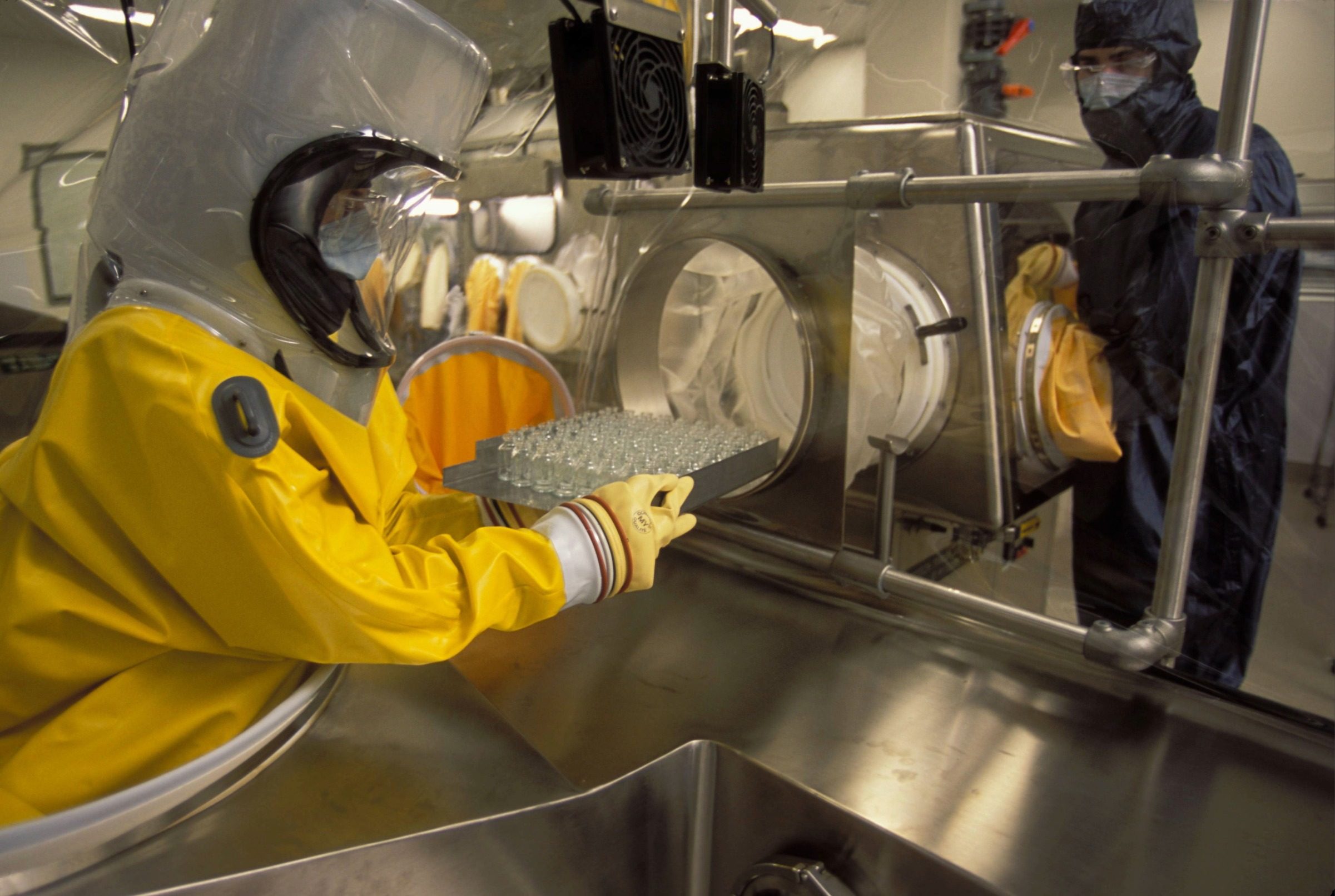 A Maryland facility prepares to manufacture the Smallpox virus. Though the disease is eradicated, post 9/11 fears of bio-weapon attacks are causing the US government to renew aging supplies of the vaccine.