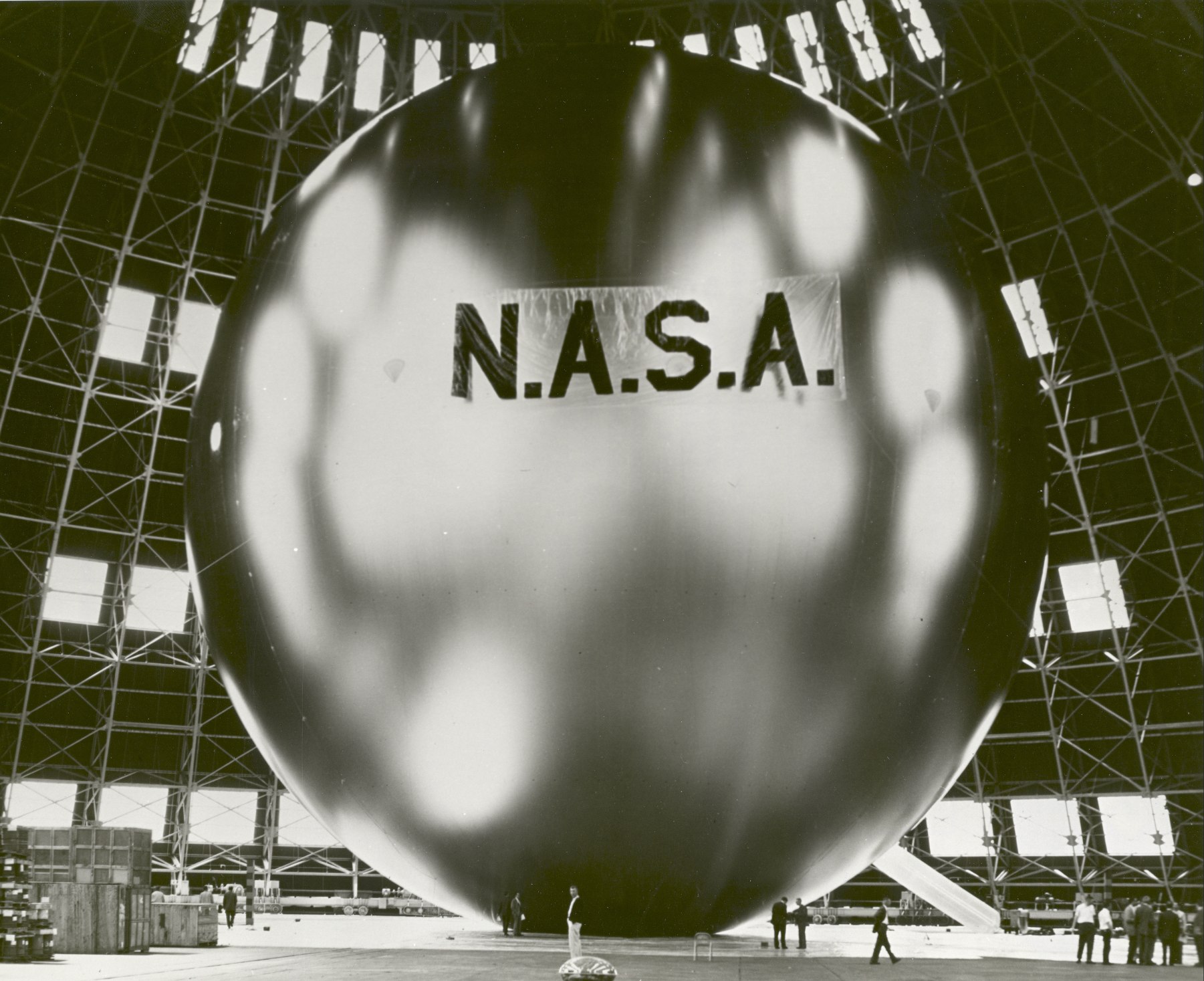 Giant balloon in a warehouse