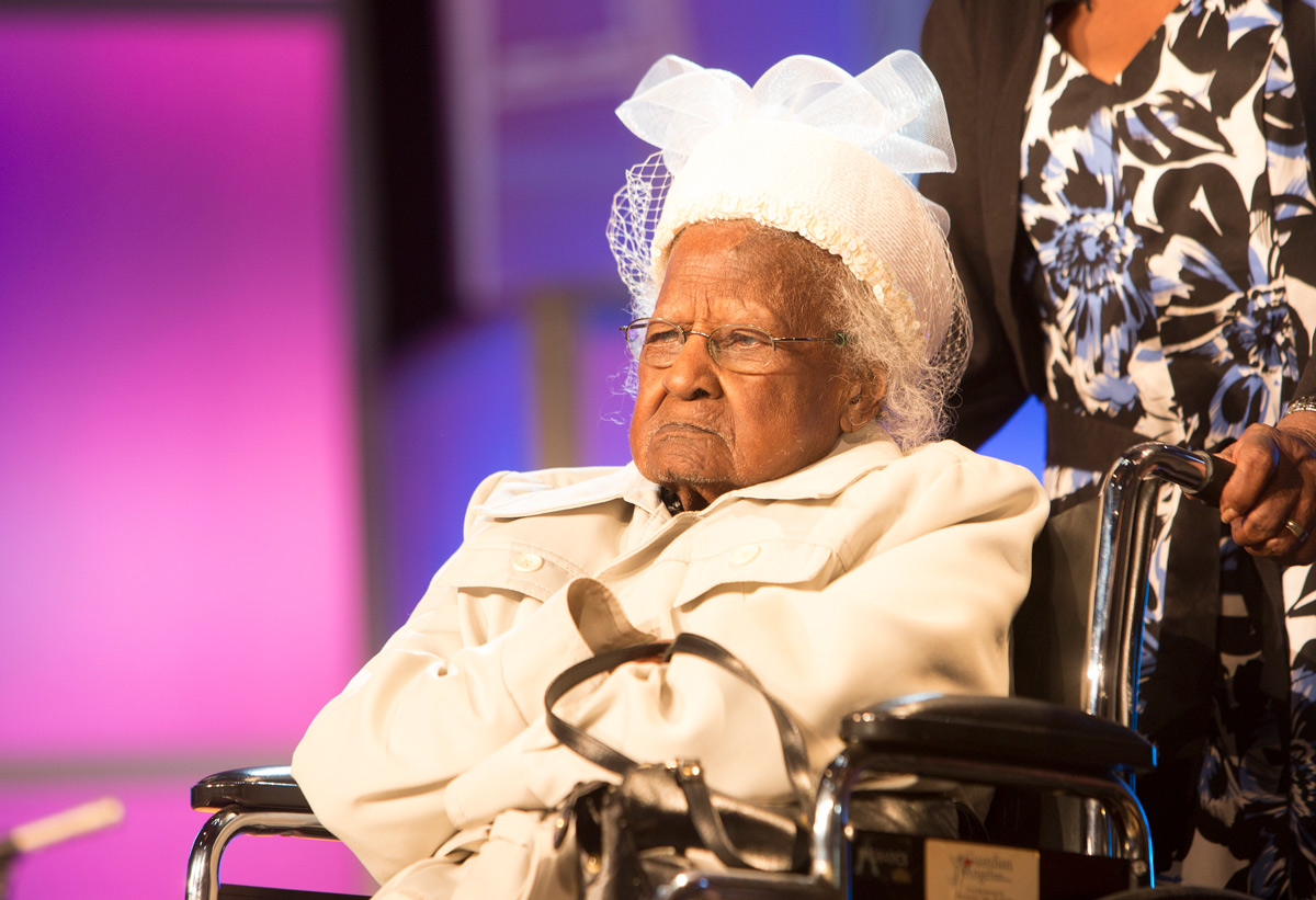 World's former oldest person Jeralean Talley in 2015.