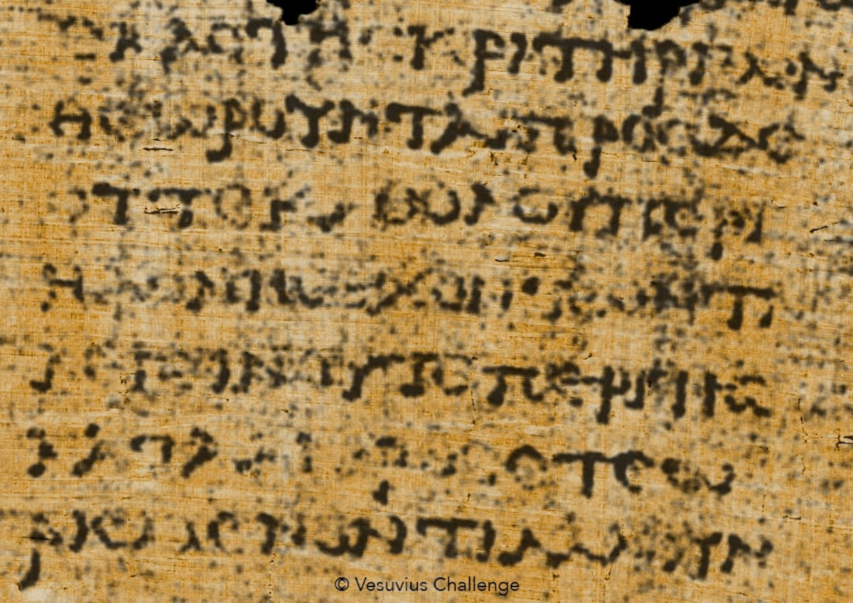 High-resolution CT scans of a scroll recovered from a Herculaneum excavation site. It was one of hundreds found in the remains of a luxury villa thought to be owned by Julius Caesar’s father-in-law
