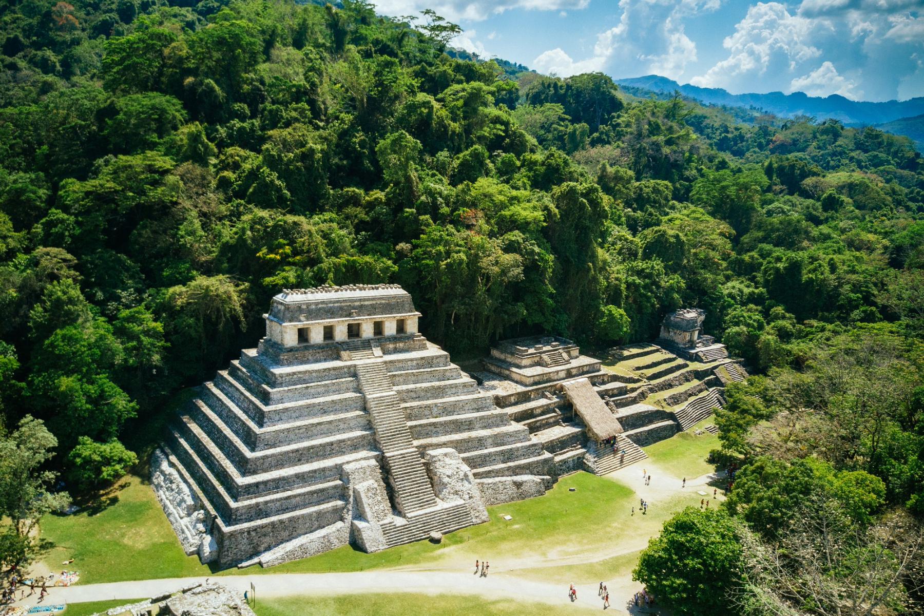 Mayan pyramid in the jungle
