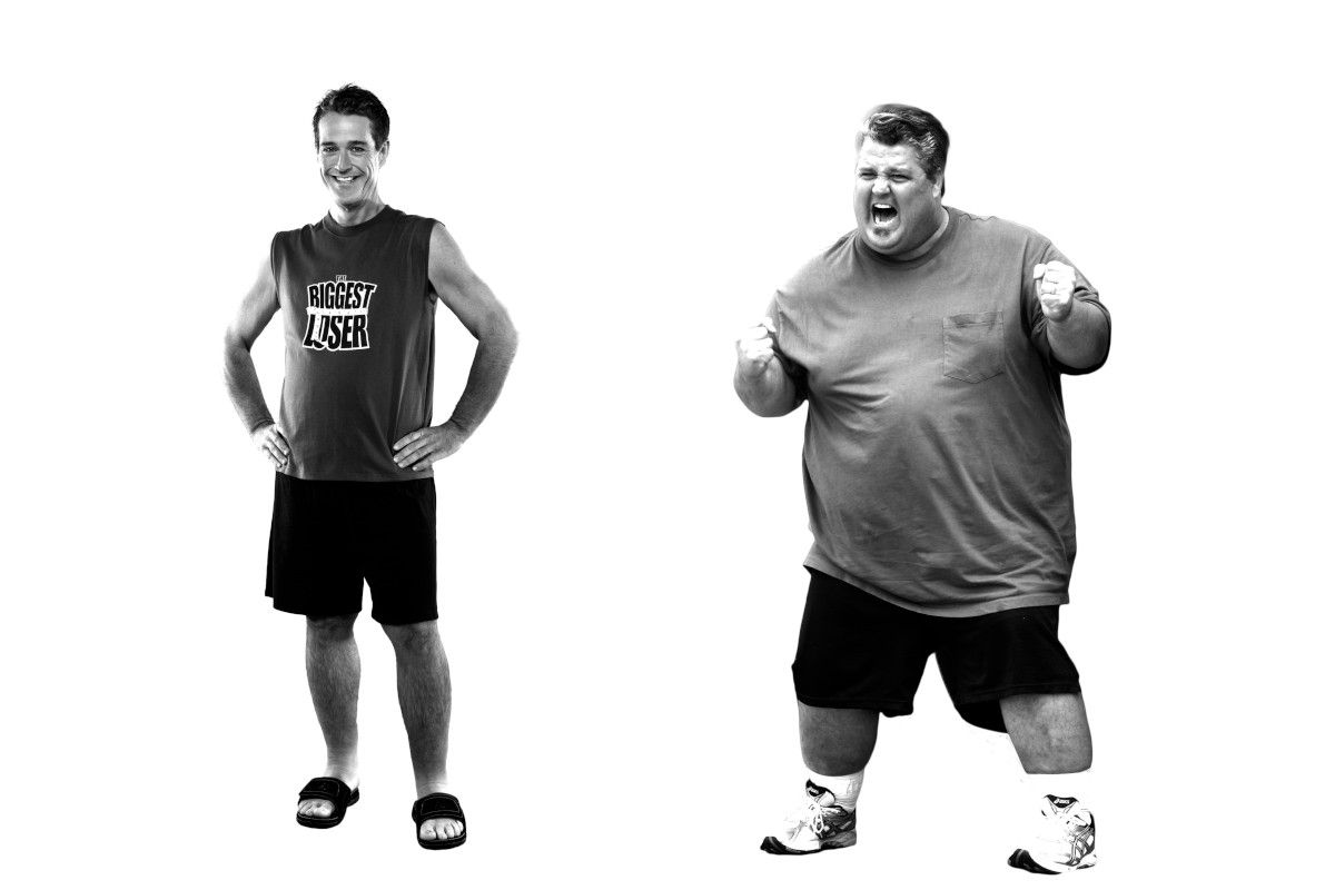 The Biggest Loser winner Danny Cahill (left is after he won, right is at the start of the show)