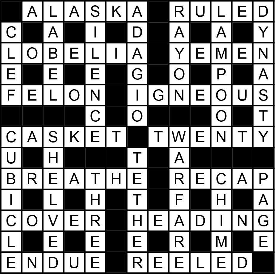 Here is the crossword solution to issue 438 of BBC Science Focus
