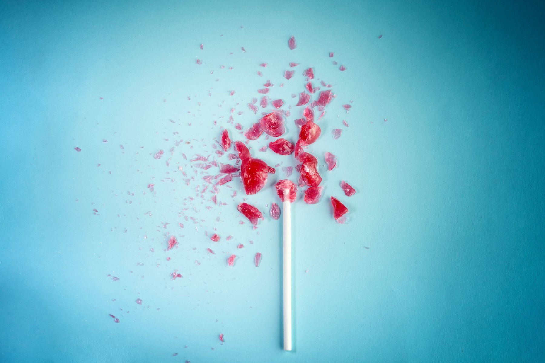 A smashed lollipop
