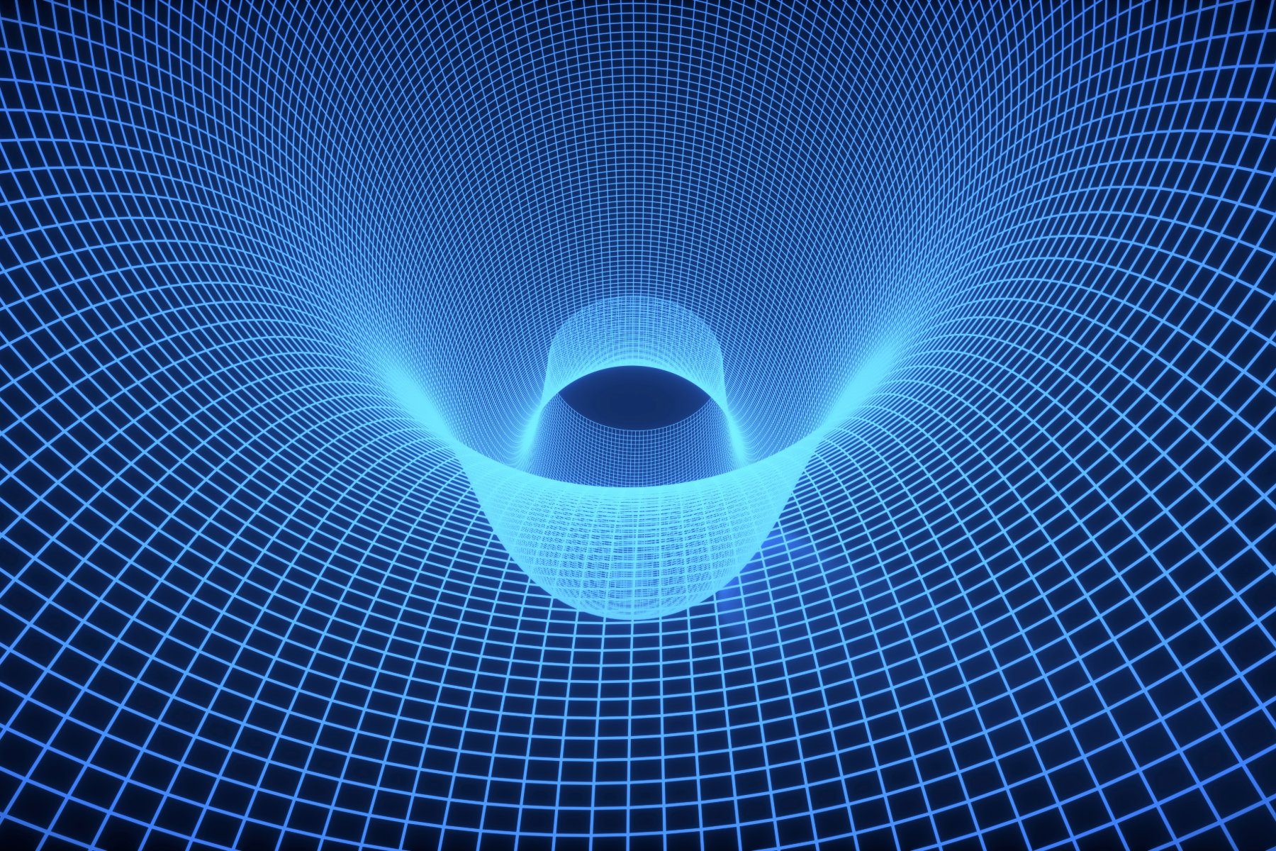 Illustration of gravity spacetime