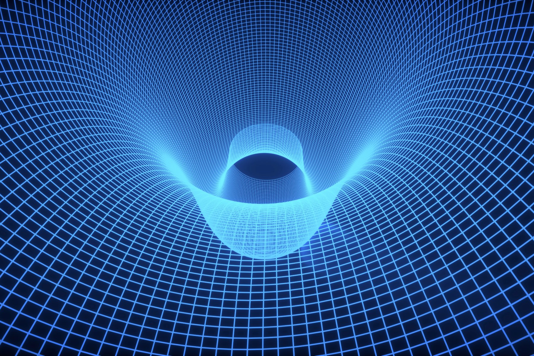 Illustration of gravity spacetime
